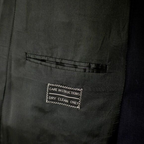 Calvin Klein Wool Blue Birdseye 3 Button Sport Coat 42R - Picture 11 of 15